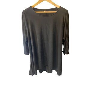 Alfani Elements NWT Black 3/4 Sleeve Tunic Swing Dress Top Sz 3X